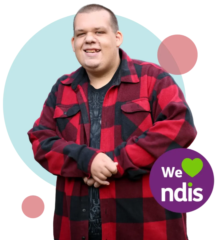 Happy disabled man smiling at the camera